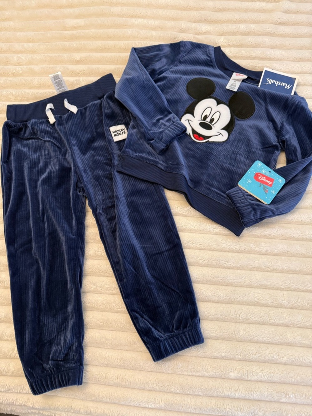 Toddler 3T Disney Navy Velour Mickey Sweatshirt and Joggers Set